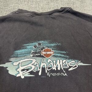 Vintage Y2K Harley Davidson Bahamas T Shirt Mens XXL Black‎ 90's Motorcycle